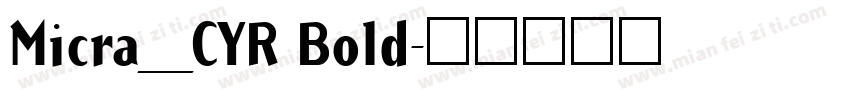 Micra_CYR Bold字体转换